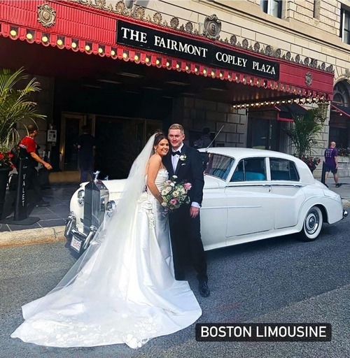 Boston wedding limousine service luxury limo for bride and groom